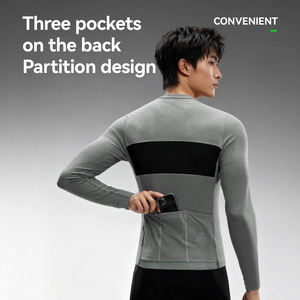 Rockbros Heren Voor Wollen Fietsshirt Ademende Actieve Stretch Lange Mouw Voor Weg-En Mountainbikes - Product Image 3