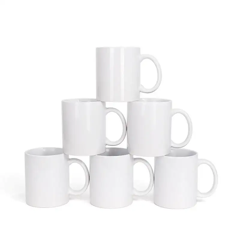 Mug kopi hadiah Logo kustom harga rendah Mug sublimasi 11oz mug kopi teh keramik untuk liburan