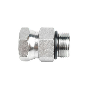 Raccord de tuyau hydraulique Gan Peng 6900 en acier au carbone zingué, connexion rotative, connecteur droit - Product Image 1