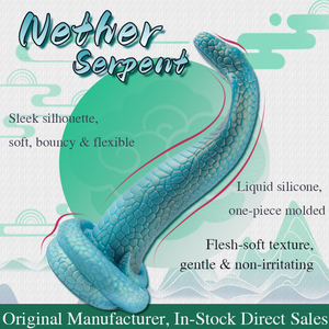 Airis リアルな蛇の形をしたソフトブルーシリコン厚い大型蛇状ディルド 100% 防水アナルプラグオナニーおもちゃ用 - Product Image 6