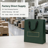 Sac de shopping en papier mat de luxe avec poignées en ruban, logo imprimé en feuille d'or, emballage cadeau pour boutique de détail, événement de mariage