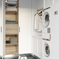 Lemari Kabinet Cuci Pakaian Anti Air PA Smart dengan Mesin Cuci