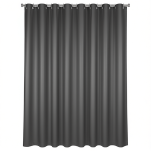 Rideau de douche gris foncé en polyester 180x200 cm, imperméable, pour salle de bain - Product Image 2