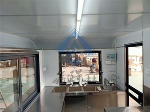 Fabrication d'usine de crème glacée à bon prix avec équipement entièrement de cuisine Nouvellement conçu 450CM Carré Bateau Type Food Trailer Truck - Product Image 3