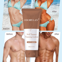 Lotion autobronzante pour un teint clair à moyen avec des ingrédients naturels et biologiques, lotion pour hommes et femmes