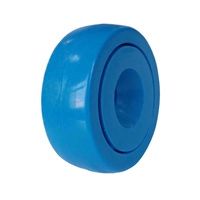 Roue de chariot bleue pour rail en T, utilisée pour le convoyeur aérien de la ligne de traitement de la viande de poulet et de poulets de chair