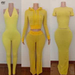 Pantaloni giacca con cappuccio da donna Y2K Set Yoga Logo personalizzato 2 pezzi top lunghi modello di <span class=keywords><strong>abbigliamento</strong></span> decorazione dei produttori di tuta - Product Image 2