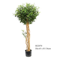 Hauteur 100cm Plantes Artificielles Verdure Oliviers Topiaire Décoration pour La Maison Jardin en Pot