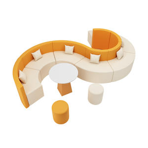 Divano da divano in pelle a forma <span class=keywords><strong>di</strong></span> S sofà per ufficio pubblico della Lobby dell'hotel della banca dell'ospedale - Product Image 2