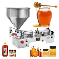 Mesin Pengisi Pasta Semi-Otomatis untuk Cairan Viskositas Tinggi Seperti Madu, Selai, Kecap, Sirup, Bahan Stainless Steel, Harga Pabrik
