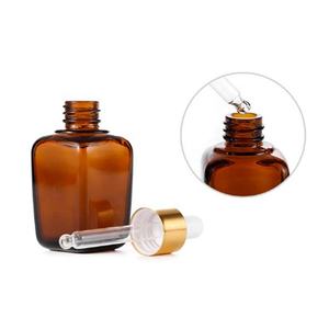 30มิลลิลิตร50มิลลิลิตรหรูหราสีน้ำตาลสีเหลืองอำพันขวดหยดแก้วที่กำหนดเองสีฟ้าไล่ระดับสี่เหลี่ยมขวดหยดแก้ว - Product Image 6
