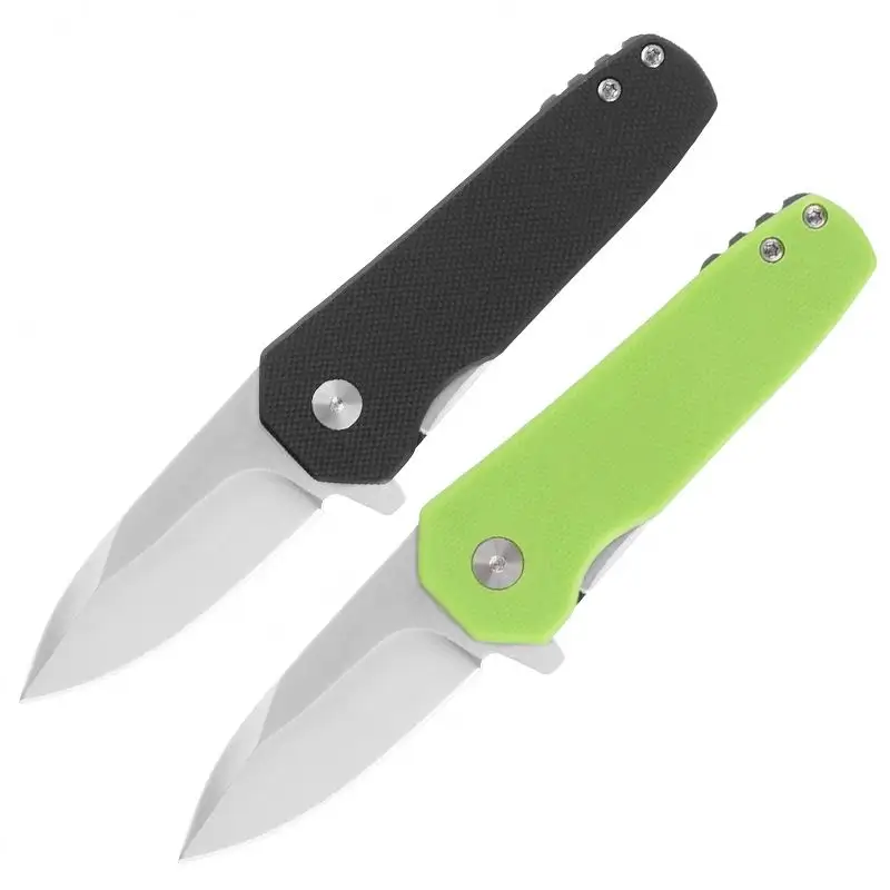 New Design G10 Handle And 440C Steel Blade Hunting Camping Survival Gift Custom Pocket Knife With Back Clip Tools