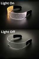 Lunettes LED futuristes Lunettes lumineuses Cyberpunk Lunettes pour festival de musique Discothèque Disco Halloween Party Props