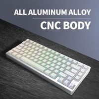 Clavier mécanique filaire OEM ODM MG75PRO 81 touches à interrupteurs magnétiques, effet Hall, 8KHZ, ARGB, structure en aluminium avec joint, pour le gaming