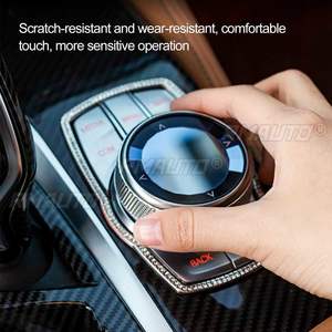 Boutons multimédias de voiture, garnitures de boutons, couvercles décoratifs, autocollants ABS IDrive, décoration universelle pour BMW Mini Cooper / NBT 5/7 boutons - Product Image 4