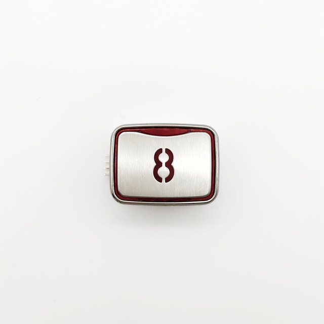 Modern Stainless Steel Round Elevator Button with Wide Edge Opening Pull Handle for Hotels