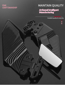 Espejos Retrovisores Laterales para Motocicleta, Base Delantera, Lente Convexa HD Pequeña, Universales para Motos Deportivas - Product Image 4