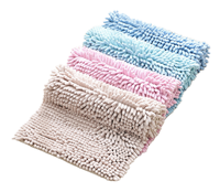 Tapis de bain en microfibre ultra doux et absorbant FIGOO PVC [Chenille Bath Mat]