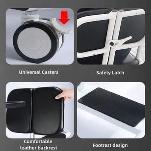 Silla de Transferencia con Elevación Hidráulica para Ancianos / Silla de Ruedas para Traslado de Pacientes - Product Image 6