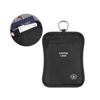 Pochette de rangement personnalisée antivol pour voyage, organiseur de voyage, portefeuille à clip, sac de passeport, pochette de rangement cachée pour passeport et cartes