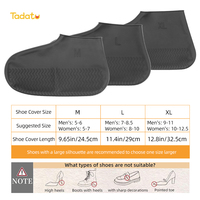 Protège-chaussures réutilisables unisexe, bottes de pluie imperméables et antidérapantes, couvre-chaussures en silicone