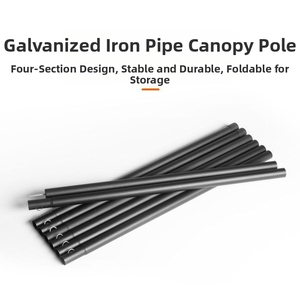 Tige télescopique en alliage d'aluminium à bouton unique pour auvent extérieur, tige de support robuste pour tente, tige télescopique pour auvent de camping - Product Image 1