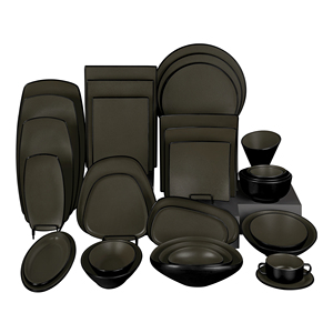 Stoviglie in Melamina Black Rock e Black Rock Grigio Cocco - Piatti in Melamina Beige Cocco per <span class=keywords><strong>Horeca</strong></span> - Product Image 1