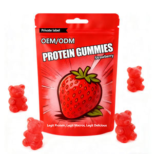 Özel etiket OEM yüksek <span class=keywords><strong>Protein</strong></span> meyve çilek Gummies 17g kas bina Whey <span class=keywords><strong>Protein</strong></span> izole yetişkin hamile kadınlar için değil - Product Image 1