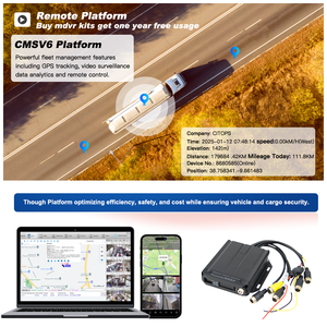 Миниатюрный автомобильный видеорегистратор 1080P AHD 4-канальный с <span class=keywords><strong>GPS</strong></span>-трекингом, записью, CMSV6, FHD, аналоговой камерой, удаленным мониторингом, мобильный MDVR - Product Image 5