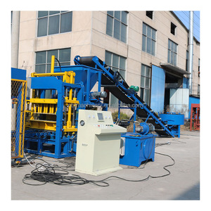 Línea de Producción de Ladrillos QT4-15S, Máquina de Ladrillos de Hormigón Equipada con Mezcladora JS500/Cinta Transportadora, Adquisición Integral - Product Image 2