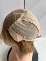 Perruques sans colle prêtes à être expédiées, en cheveux humains bruts, entièrement nouées à la main, base en soie, coupe courte pixie, pour femmes souffrant d'alopécie