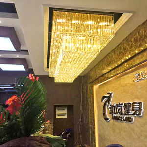 고급 상업 공간 호텔 대형 럭셔리 유리 크리스탈 천장 Led 샹들리에 - Product Image 2