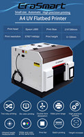 Imprimante 3D UV Erasmart A4, imprimante de cartes d'identité UV, machine d'impression de coques de téléphone portable, imprimantes à jet d'encre écologiques pour les petites entreprises