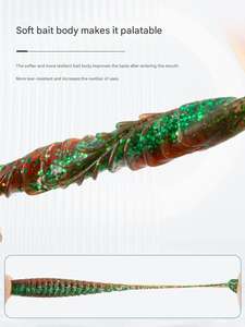 Leurre souple en TPE côtelé de 5,5 cm et 6,5 cm, 1 pièce, avec arôme, pour la pêche au poisson-chat et au saumon, vente en gros directe d'usine - Product Image 4