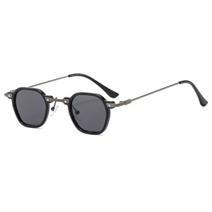 Nouvelles lunettes de soleil unisexes rétro punk hip hop 2024, monture petite, verres acryliques UV400 - Product Image 5