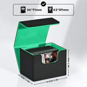 New Style Magnetic TCG Card Storage <b>Box</b> Holds 100 Cards Magnetic Closure Deck Case for Trading Cards - Product Image 5