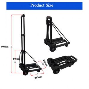 Hot Sale Tianyu T819L 4 <b>Wheel</b> Aluminum Silent Compact Supermarket Telescopic Collapsible Folding Extendable Luggage Cart <b>Trolley</b> - Product Image 4