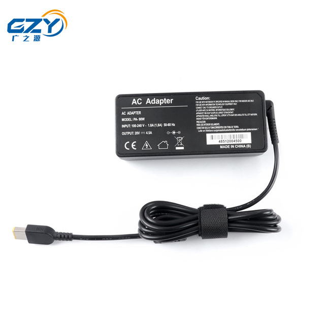 Wholesale Notebook Charger Power Supply Laptop Ac Adapter 20v 4.5A 90W Yellow USB Pin Adapter for Le Novo