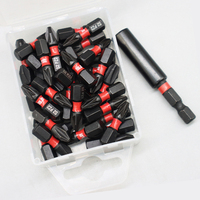 Jeu de forets à percussion S2 en acier PZ2 avec porte-embouts magnétique pour outils électriques