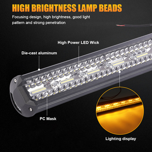 Usine directe IP67 aluminium PC 3 couleurs Installation facile voiture LED toit antibrouillard barres nouvel état - Product Image 3