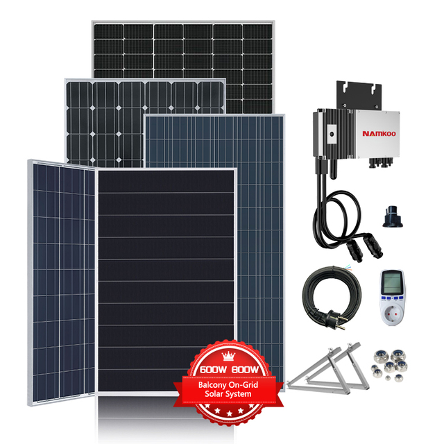 New Design Solar Balcony System Small Germany Balkonkraftwerk 800w Small on Grid Balcony Solar System