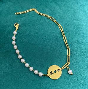 25 Modelos en Oferta, Pulsera de Acero Inoxidable con Colgante de Jesús Sonriente, Árbol de la Vida y Rosa, Chapado en Oro de 18k - Product Image 4