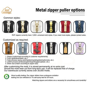 Bán Buôn #3 #5 #8 Brass Dây Kéo Kim Loại Dây Kéo Biểu Tượng Tùy Chỉnh Cho Người Đàn Ông Áo Khoác Jeans Zip Kim Loại Dây Kéo - Product Image 6