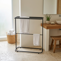 Support multifonctionnel en métal pour le séchage des serviettes, détachable, sur pied, pour la salle de bain, le salon, le séchoir à serviettes.