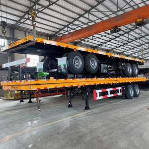 Semirremolque de Plataforma Plana de 4 Ejes, 40 pies/45 pies, Precio de Fábrica, para Transporte de Contenedores y Carga - Product Image 6