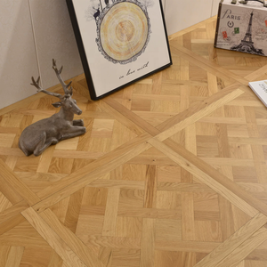 Parquet hecho a mano multicapa de Versalles de Francia, suelos de madera maciza de 15/3mm, suelo de madera compuesto cuadrado revuelto - Product Image 3