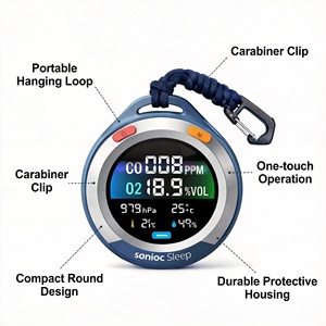 Detector Portátil de Monóxido de Carbono (CO) con Sensor de Oxígeno (<span class=keywords><strong>O2</strong></span>), Temperatura, Humedad y Monitor de Seguridad de Gases - Product Image 4