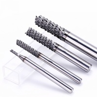 Fraise à maïs en fibre de carbone G10 robuste 3*3.175*12*38, fraise à queue en carbure massif pour CNC, outil de coupe CFRP résistant aux bris