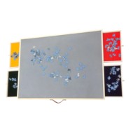 Table de puzzle en bois d'apprentissage portable pour enfants avec impression couleur intégrale, feutre antidérapant et plastique rotatif