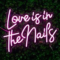 L'amour est dans les ongles enseigne au néon Nail Studio néon lumière Nail Salon LED signe Salon de beauté néon lumière signe pour ongles